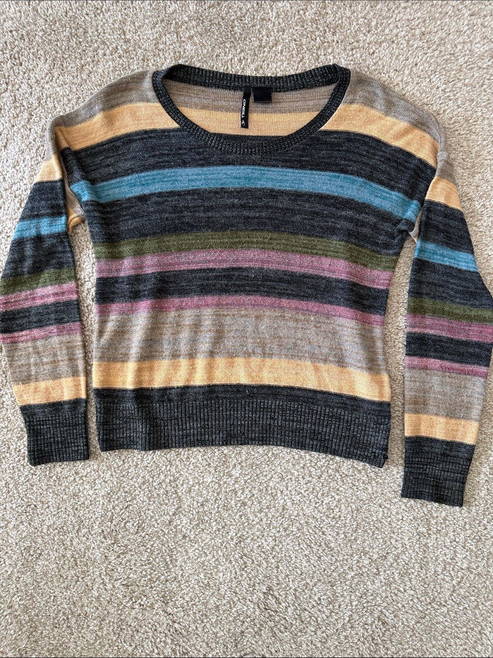 O'Neill Women’s Multicolor Striped Crewneck Sweater Size XS